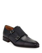 Men's Leather Double-monk Dress