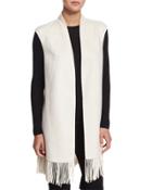 Cashmere Fringe-trim Vest