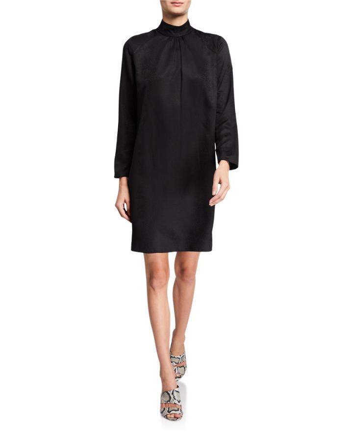 Long-sleeve Mock-neck Dress