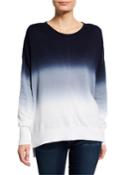 Boat Neck Dip-dye Pullover