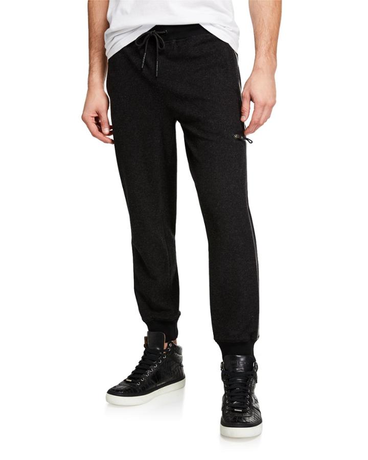 Men's Neoprene Jogger Pants With Taping