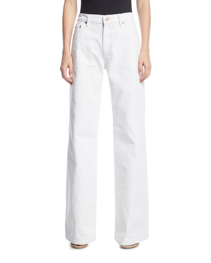 Wide-leg High-rise Denim Pants