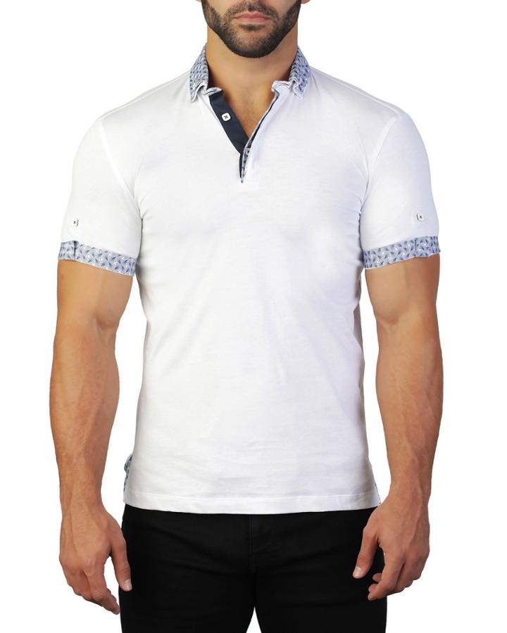 Men's Mozart Check Short-sleeve Polo