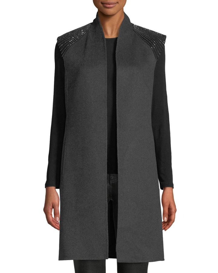Luxury Double-face Chain-shoulder Cashmere Vest