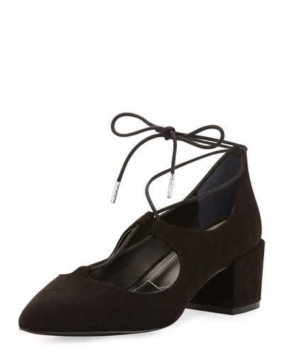 Winnie Lace-up Chunky-heel Pump