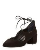 Winnie Lace-up Chunky-heel Pump