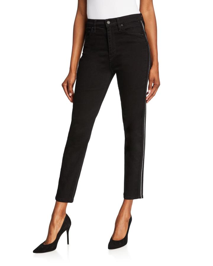 Holly Piped High-rise Skinny Ankle Jeans