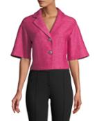 Jayesh Knit Half-sleeve Cropped Jacket