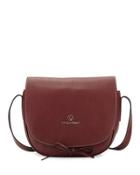 Maelle Pebbled Leather Crossbody Bag, Bread