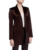 Jaqueline Reverie Satin Cloth Three-button Blazer