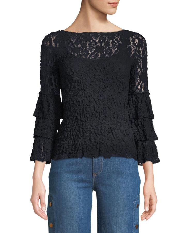 Sorority Lace Bell-sleeve Top