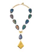 Water Buffalo & Abalone Pendant Necklace