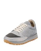 Metallic Leather Monili Trainer