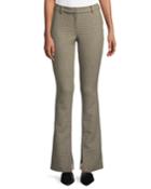 Javier Split Flare-leg Houndstooth Pants