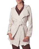 Hooded Water-resistant Trench Coat