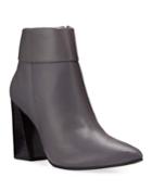 Gabby Side-zip Leather Ankle Booties