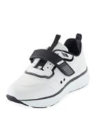 Leather Grip-strap Sneakers, White
