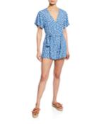 Sophia Floral-print Short-sleeve Romper