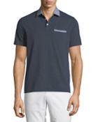 Men's Contrast-collar Soft Jersey Casual Polo