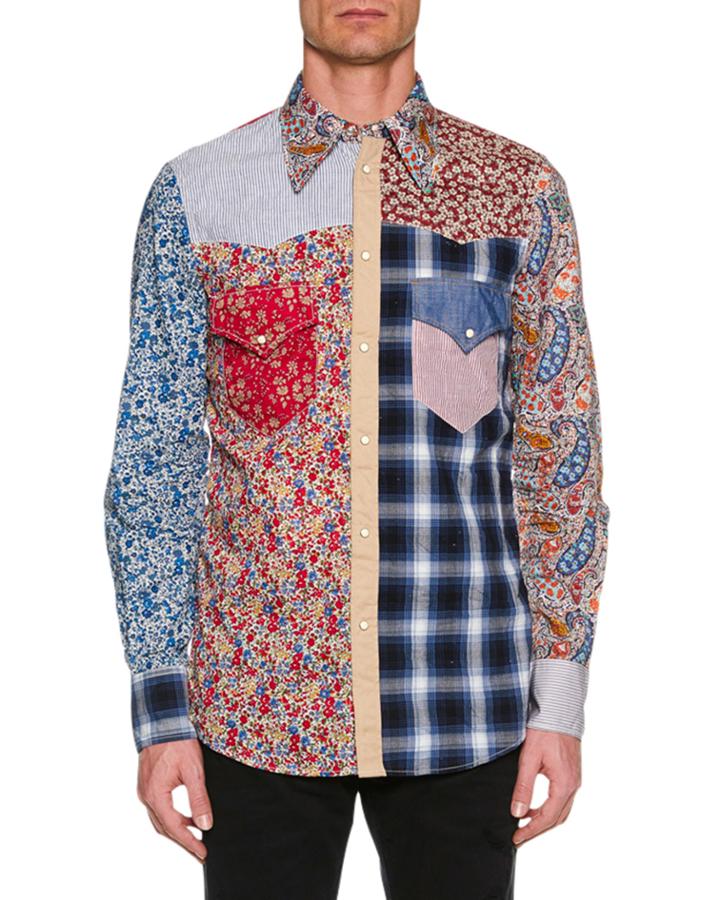Men's Flower-printed Western