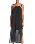 Sheer-skirt Tassel-shoulder