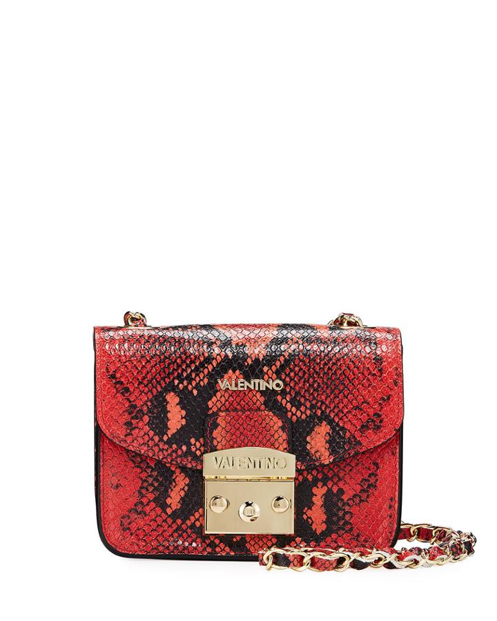 Bijou Snake-print Leather Crossbody Bag