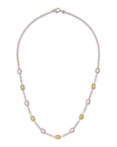Estate Canary Crystal Necklace