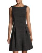 Jacquard-knit Striped Fit-&-flare