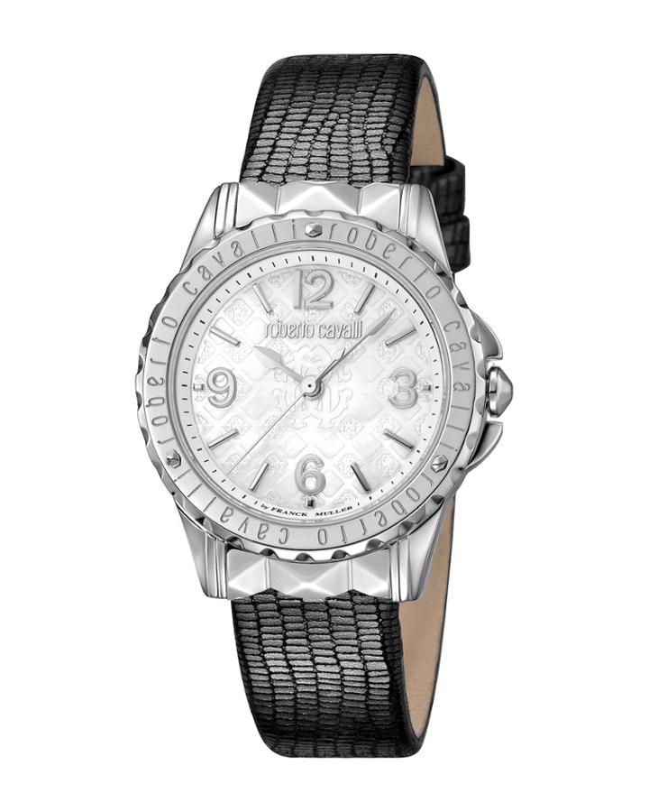 34mm Pyramid-lug Watch W/ Logo Dial, Gray/black