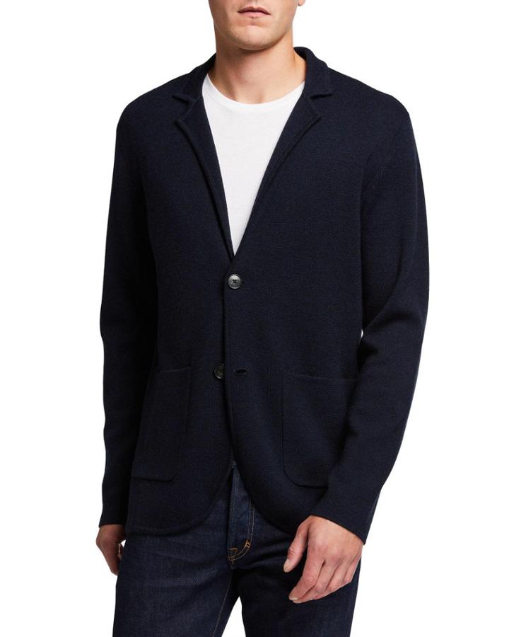 Men's Wool Two-button Blazer