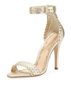 Sierra Metallic Whipstitch Dressy Ankle