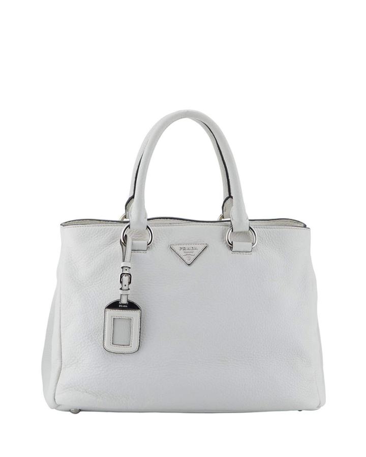 Vitello Daino Pebbled Leather Tote Bag