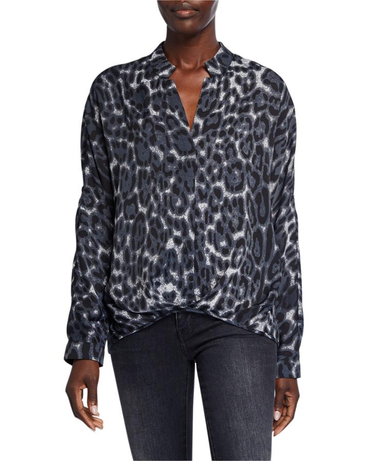 Animal Print High-low Top