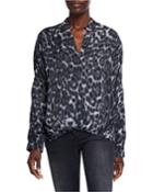 Animal Print High-low Top
