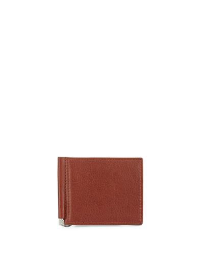 Money-clip Bi-fold Wallet, Brown