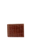 Boxed Alligator-embossed Leather Bifold Wallet, Cognac