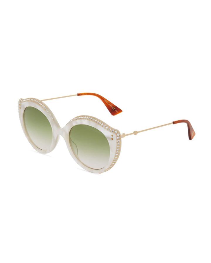 Acetate/metal Crystal Cat-eye