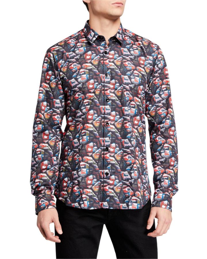 Men's Semi-fitted Pop! Cartoon-print