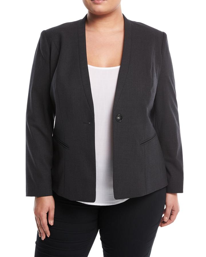 Kara One-button Jacket, Plus