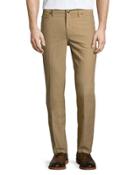 Soft Straight-leg Trousers, Tan