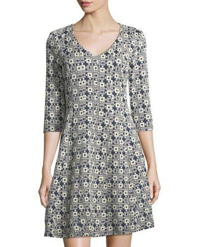 Jacquard Knit Fit-and-flare Dress