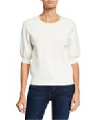 Milano Puff-sleeve Crewneck