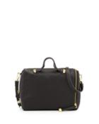 Halston Heritage Pebbled Leather Satchel Bag, Black, Women's