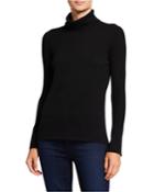 Cashmere Turtleneck Sweater With Rib Details