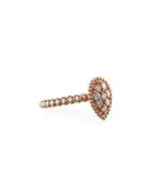 18k Rose Gold Diamond Leaf Ring, 0.35tcw,