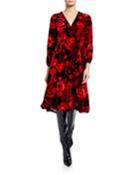 Printed Velvet Mock Wrap