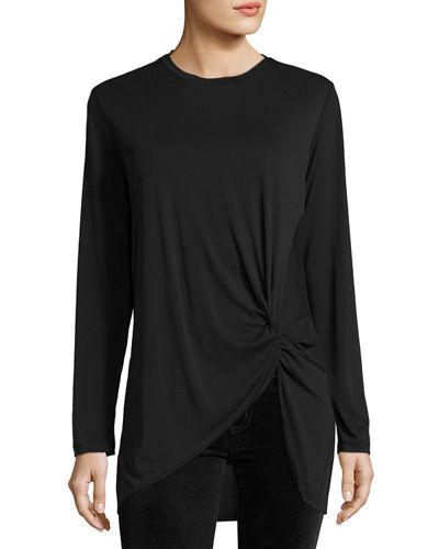 Long-sleeve Twist-detail Top
