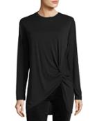Long-sleeve Twist-detail Top