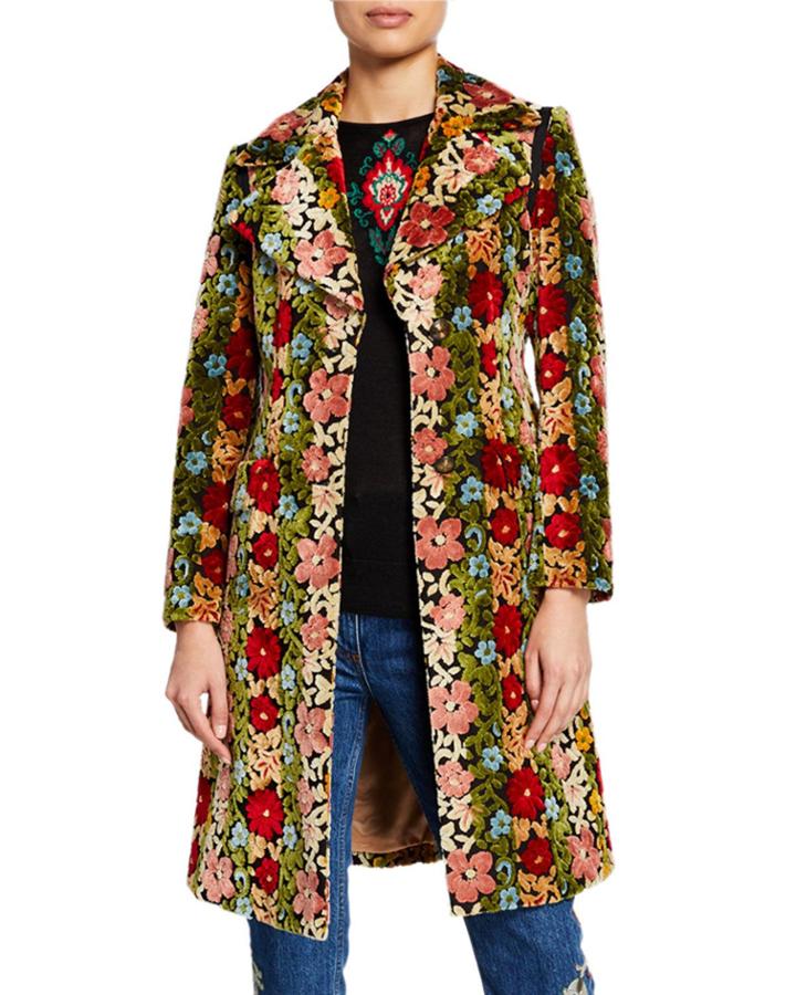 Carpet Floral Embroidered Coat