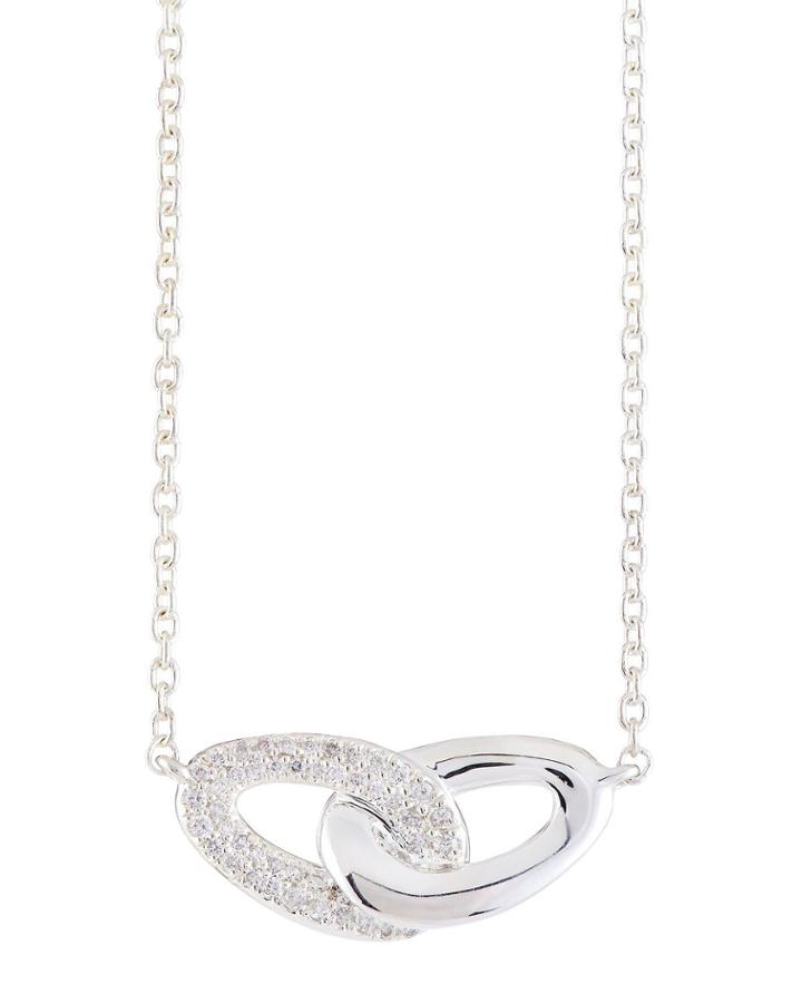 Cherish Interlocking Link Necklace With Diamonds